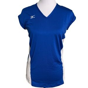 Mizuno Women's Blue and White Athletic Jersey